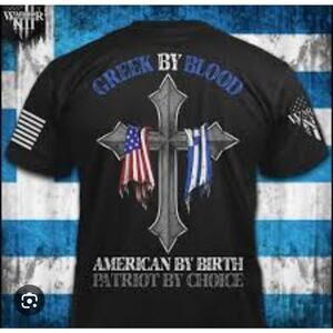 Warrior Xii Greek Patriot Veteran Owned Graphic Funny Tactical Shirt 2xl black